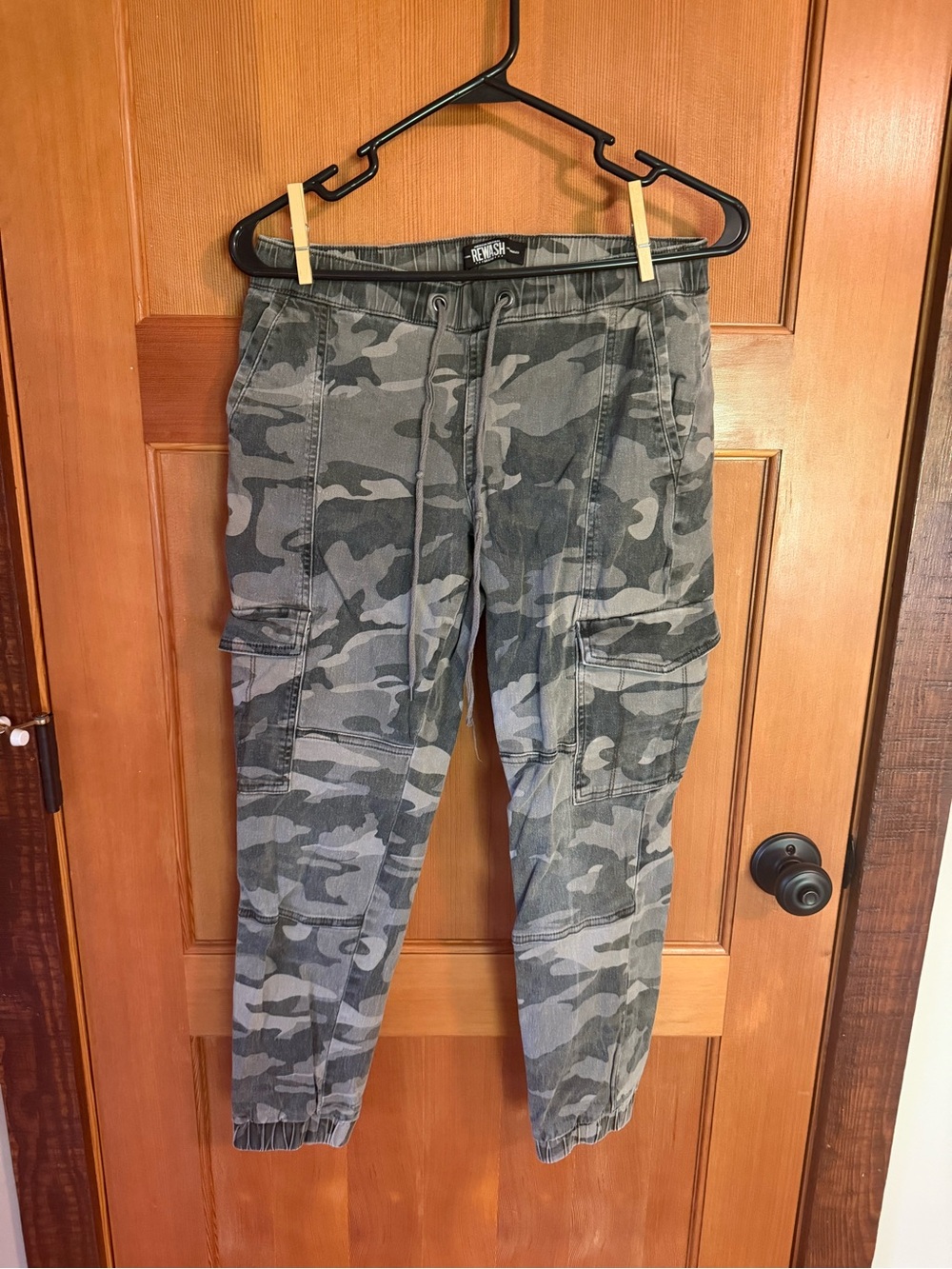 Rewash Olive Camo Cargo Joggers Size M Outdoors Hiking Gorpcore